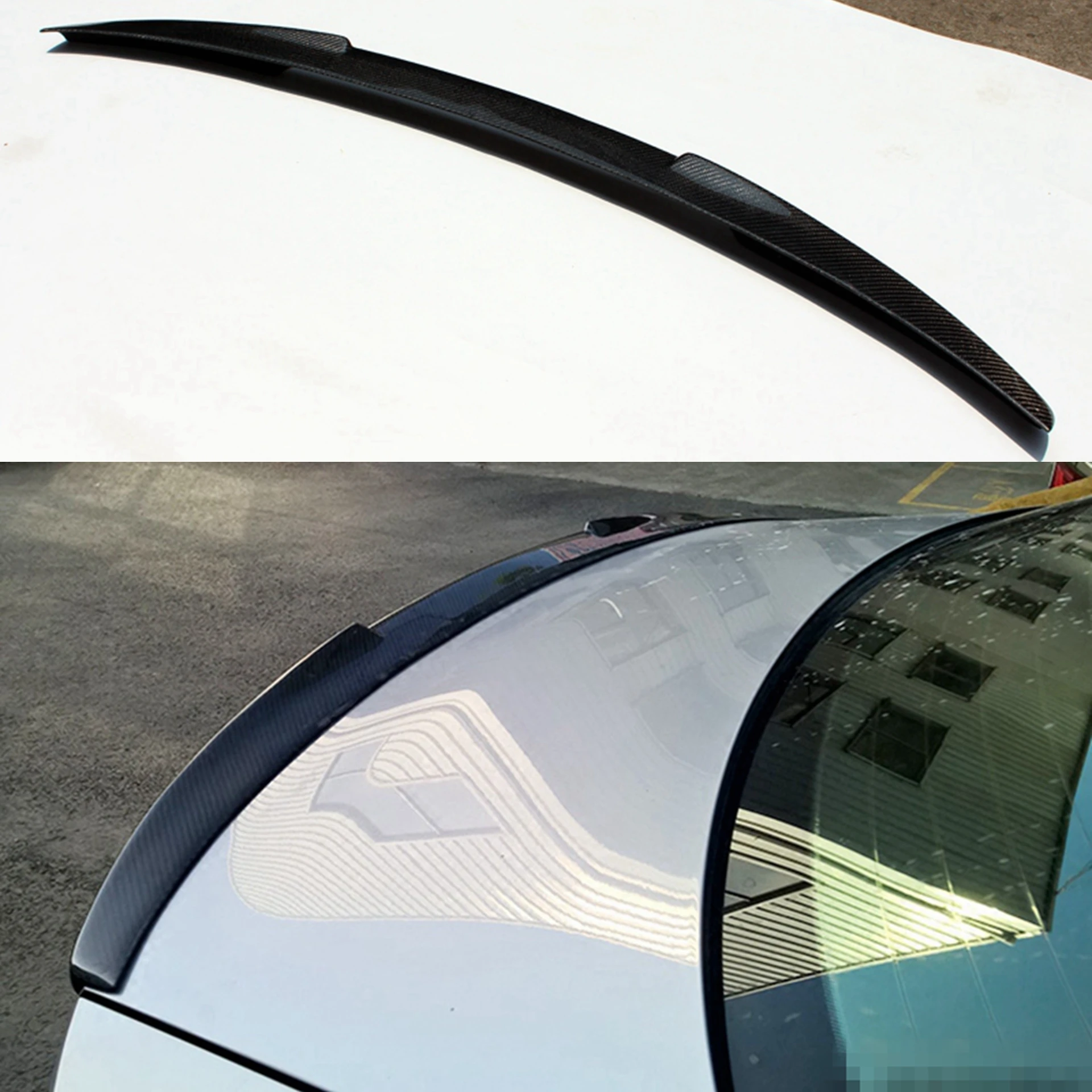 

Carbon Fiber Rear Spoiler Tail Trunk Boot Wing Decoration Car Styling For Audi A3 S3 8V Sedan 2014 2015 2016 2017 2018 V Style