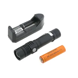 Водонепроницаемый Mini-USB Перезаряжаемые зум фонарик 2000LM Focuse 18650 Батарея светодиодные лампы факел для прогулок с собакой Отдых на природе