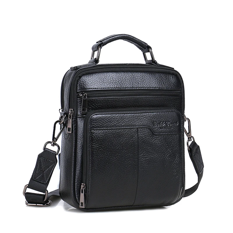 

Norbinus Genuine Leather Men Messenger bags Business Handbags Casual Shoulder Bag Male Crossbody Bags for Men iPad Tote Purse