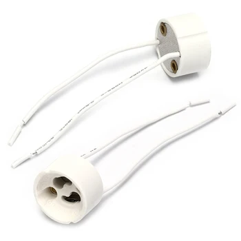 

10pcs/lot GU10 Socket For Halogen Ceramic Light Bulb Lamps Holder Base Wire Connector Lamp Holder LED Strip Connector