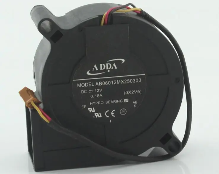 Для ADDA AB06012MX250300 DC 12 В 0.18A 60x60x25 мм Сервер Вентилятор проектора Вентилятор охлаждения