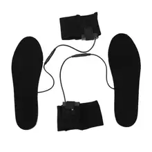 1 пара унисекс стельки для обуви с подогревом зимний подогреваемый нагреватель вставки с электрическим питанием ноги с подогревом ботинок сохраняет тепло с батарейным блоком