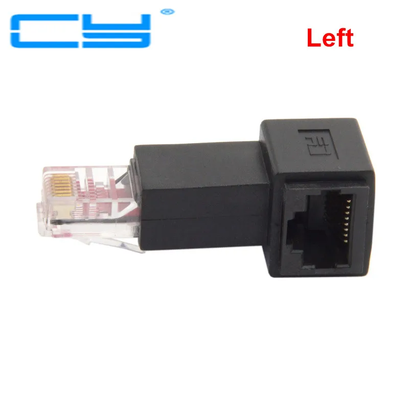 Вертикальный левый и правый угловой 90 градусов 8P8C FTP STP UTP Cat 5e RJ45 штекер гнездо
