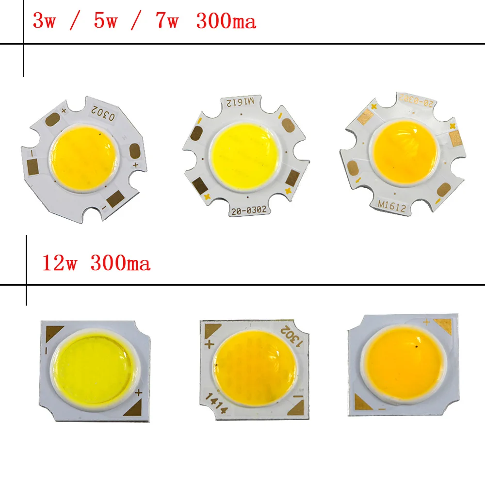 10 шт. COB 12 Вт 3 Вт 5 Вт 7 Вт led cob светильник источник чип 300мА сторона 11 мм Точечный светильник s чип на плате лампа Потолочный Точечный светильник ING