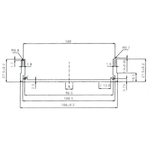 Алюминиевый Корпус Корпуса для рабочего стола DIY 55 мм (2 16 &quot) (H) x105мм (4 14&quot) (W) x150мм