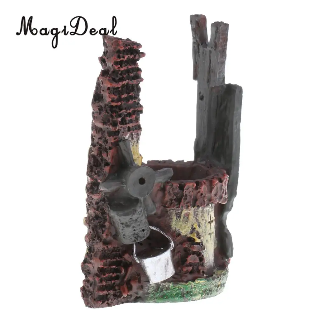 MagiDeal Sand Table Scene Dry Well Model Layout Landscape Scenery Scene for Diorama Garden Office Room Pub Decor