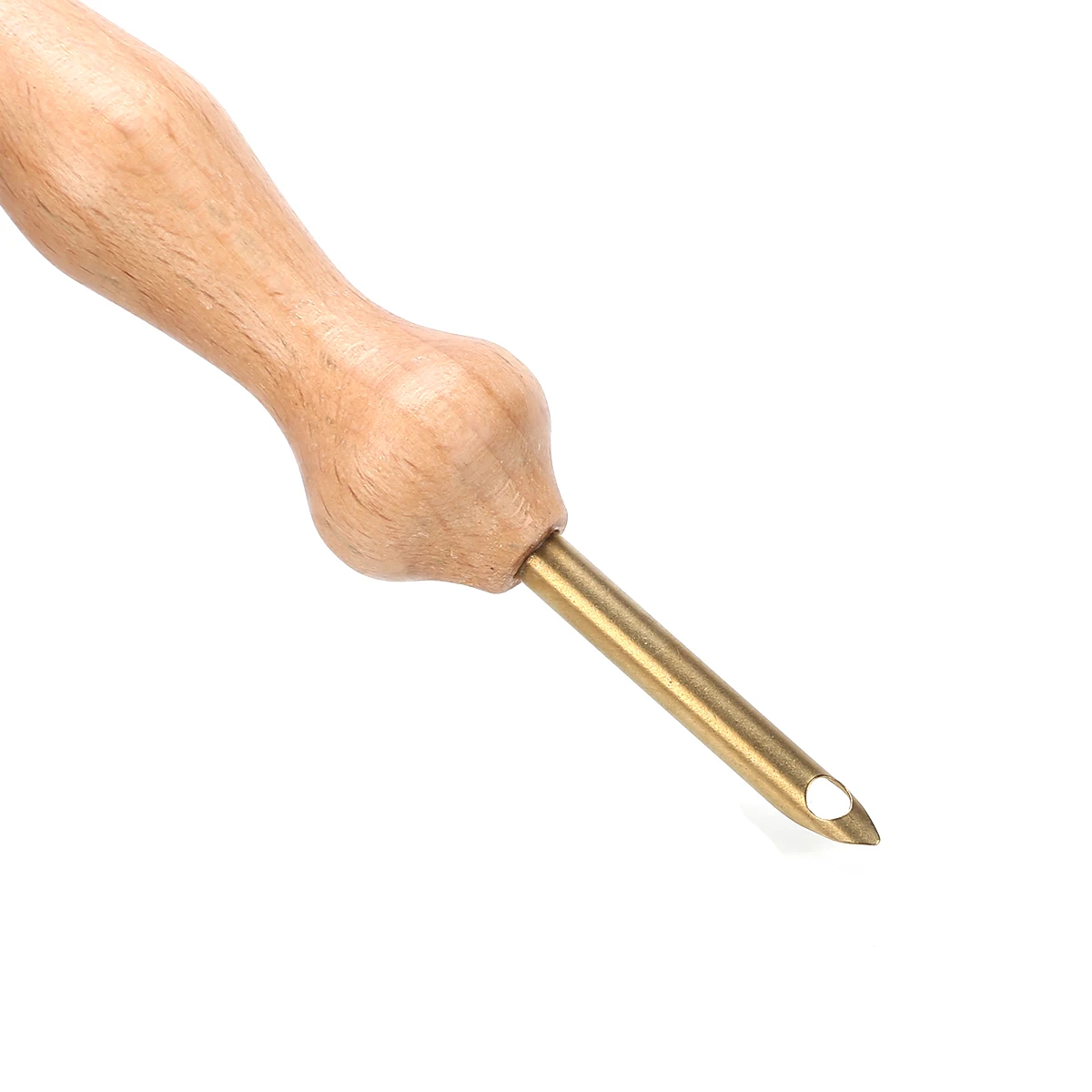 Wooden Handle Crochet Hook Felting Craft DIY Sewing Embroidery Pen Punch Needle Threader Set