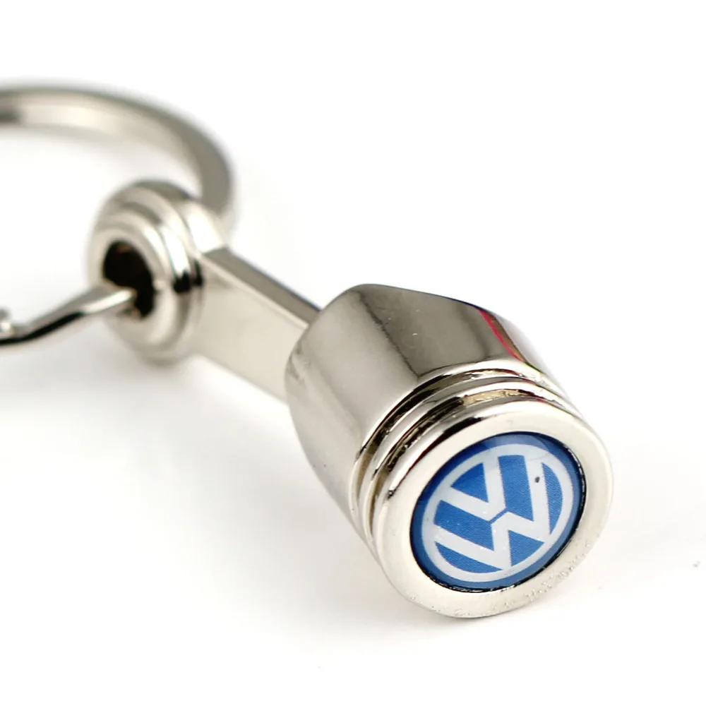 100PCS Wholesale Top Fashion simulation engine Piston Keychain Creative Car logo Keyring Trinkets Key Chain for VW | Автомобили и