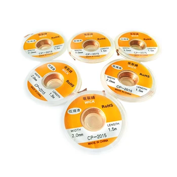

Suction tin line Desoldering Braid Solder Wire Wick Soldering Remover Sucker Cable Fluxed Electrical Removers Copper Accessory