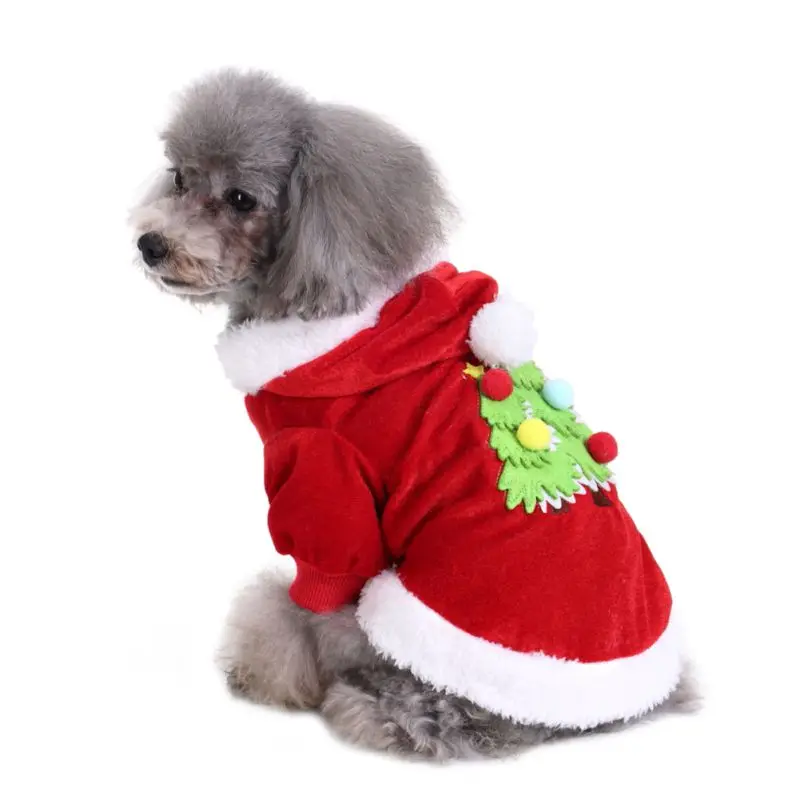 Зимняя одежда для собак домашних животных рождественское пальто Новое поступление на год Рождественская елка на каждый день одежда с узором животных куртки для собак для щенка W1