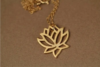 

Trendy Flower necklace lotus pendant necklace gift for women wholesale 30 PCS- big