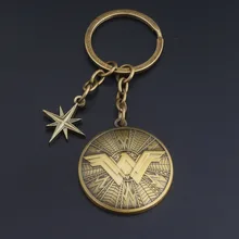 Movie Justice League Wonder Woman Arms Shield Keychain Women Men Car Keyring Pendant The Avengers 3 Jewelry