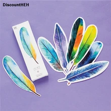 30 шт./кор. красивые перья подарок закладки маркер канцелярские принадлежности подарок реалистичные Kawaii мультфильм закладки для офиса школьные поставки