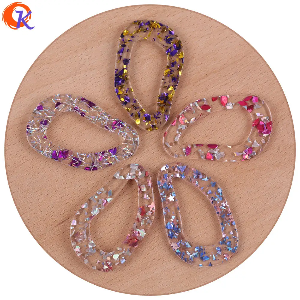 

Cordial Design 50Pcs 44*27MM Jewelry Making/Hand Made/Glitter Powder Effect/Irregular Shape/Earring Accessories/Earring Findings