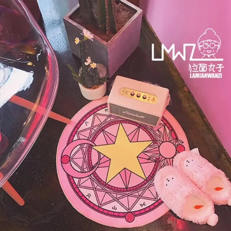 Волшебная карта Captor Cardcaptor Clow Clear Card Sakura Kinomoto Star Wand коврик для мыши круглый ковер