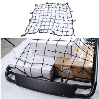 

Universal Luggage Storage Net Nylon Elastic Stretch Grid Design with 4 Hard Hook for Jeep Wrangler JK JL 2007-2018 Car Interior