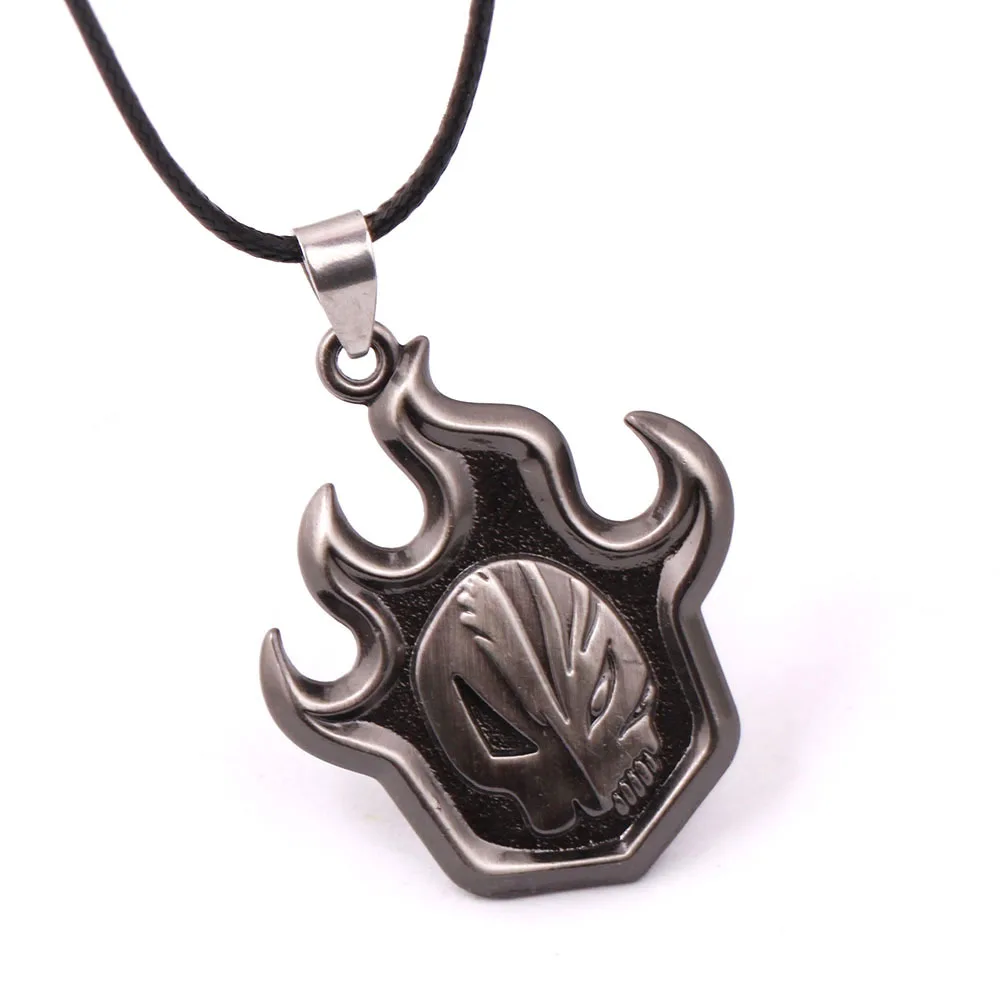 

Anime Jewelry BLEACH Leather Chain Necklaces for Men Punk Death Mask Necklace Male Skull Neckless Femme Bijoux Gift for Boys