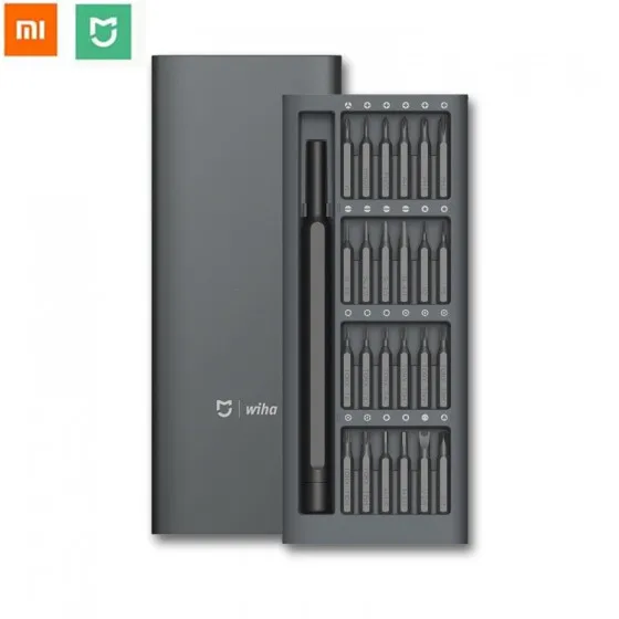 

2018 Xiaomi Mijia Wiha 24 in 1 screwdriver kit magnetic repair tools Alluminum Box Mijia screw driver kit