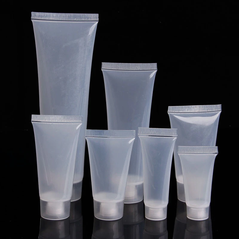 

Travel Bag Empty Clear Tube Cosmetic Cream Lotion Containers Refillable Bottles Cover Plus Light