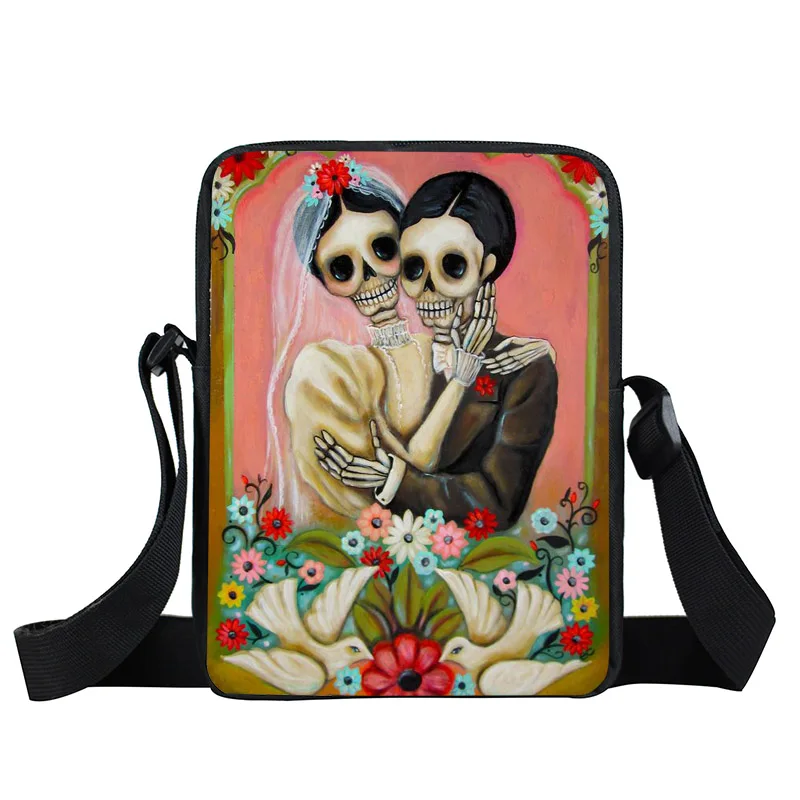 Темно-Готическая мини-сумка через плечо с черепом для мужчин, панк, женщин, детей, рок, пляжные сумки для мальчиков и девочек, сумка через плечо, портативные сумки в стиле хип-хоп - Цвет: XKB KL36
