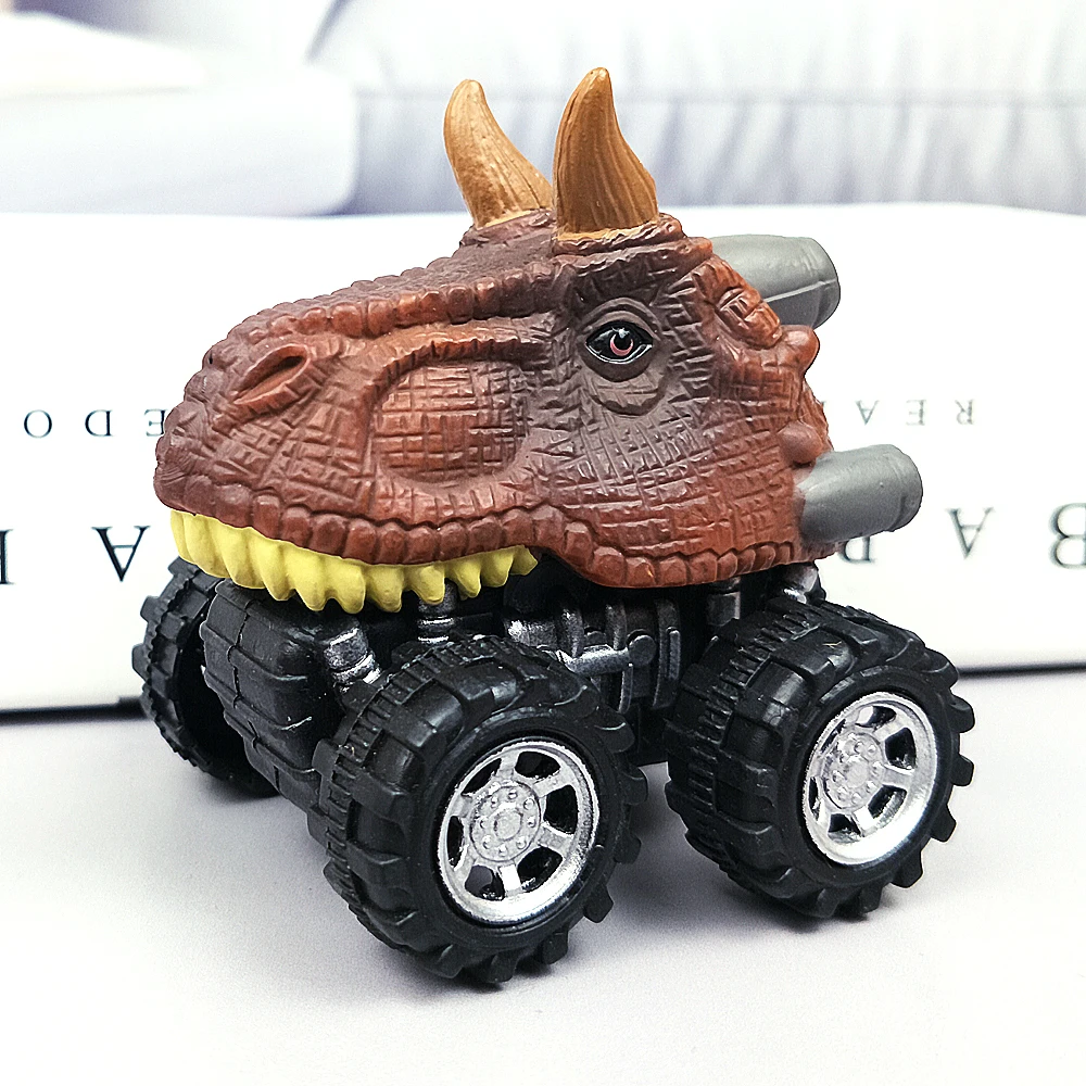  6pcs 6 styles High-quality Children's Day Gift Toy Dinosaur Model Mini Toy Car Back Of The Car Gift