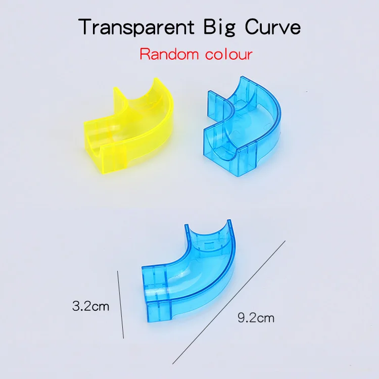 Крупные частицы большие строительные блоки кирпичные части мраморный трек Запуск шары лабиринты трек Воронка совместимые дублированные игрушки для детей - Color: T- big curve