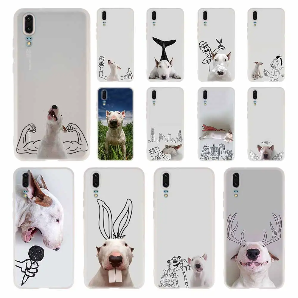 

MLLSE Bull Terrier bullterrier dog Case Silicone Soft TPU Cover For Huawei P30 P20 Pro P10 P9 P8 Plus Lite Mini Cases