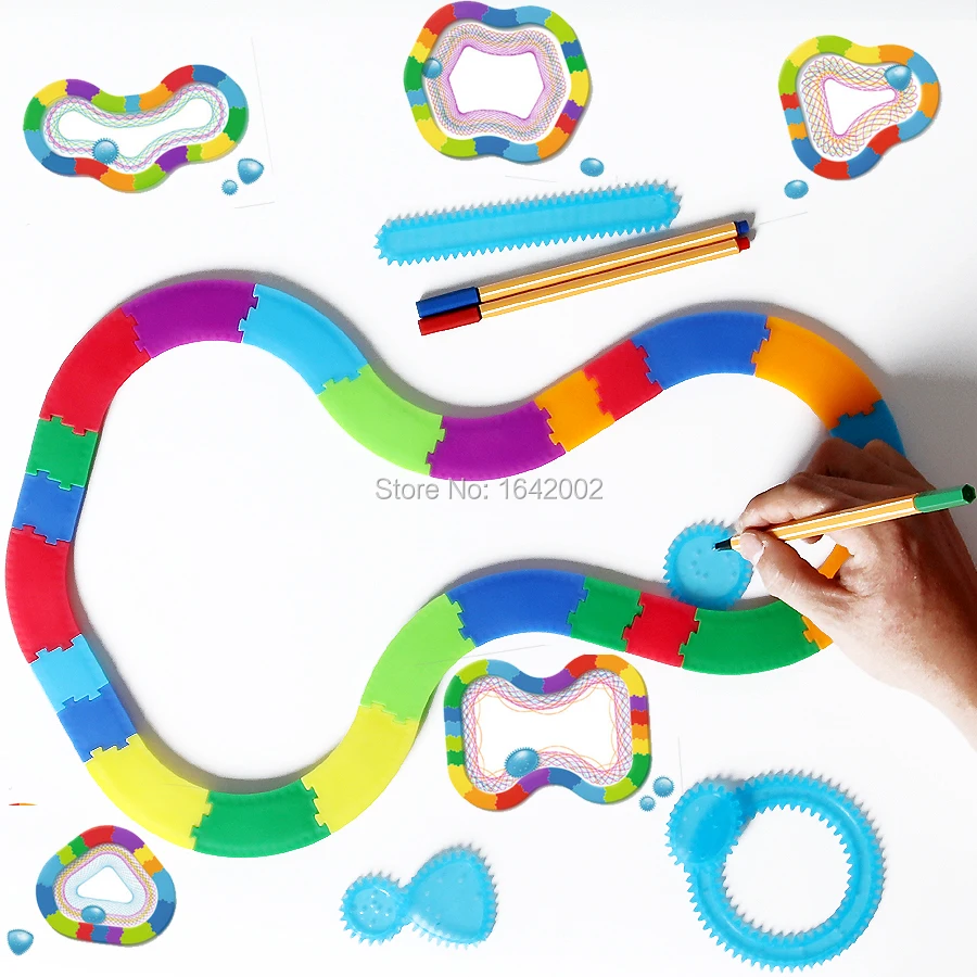 Спиральная рама, игрушка для рисования, креативный свободный стиль, спиральные конструкции, легко изготовленные спирографные узоры, художественные Eduactional игрушки, набор