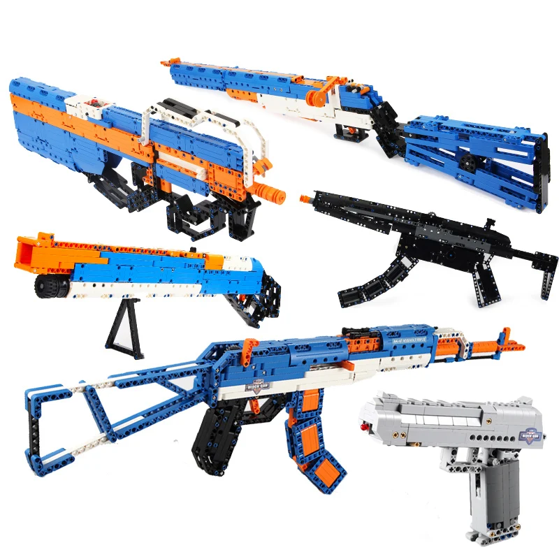 Revolver Pistol Power GUN Technic call of Military duty Building Blocks Brick Weapon SWAT pubg ww2 silah Toys For Boys