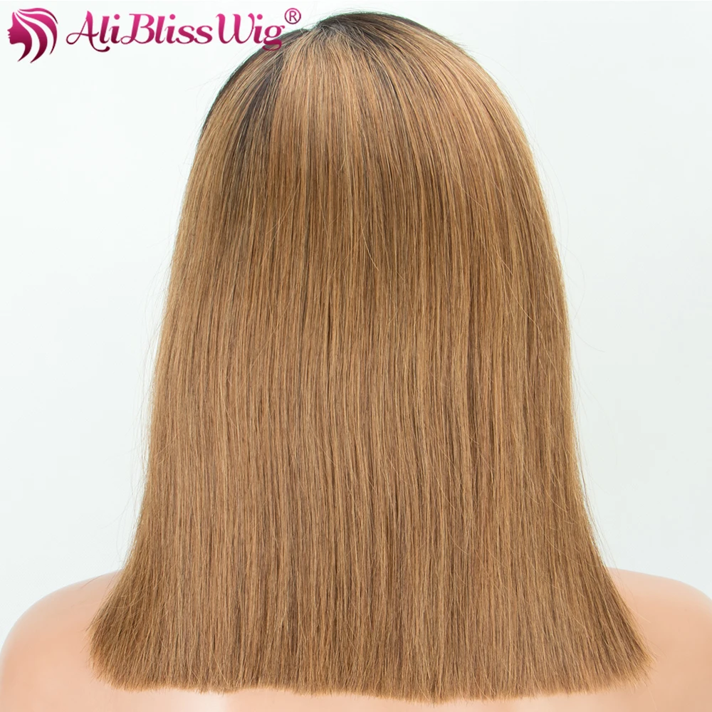 AliBlissWig TNC27 Ombre Lace Front Wig 4Inch Deep Parting Human Hair Bob Wigs Brazilian Remy Hair 150% Density (4)