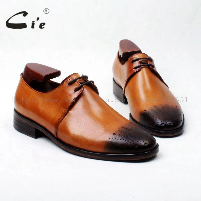 cie Free Shipping Bespoke Handmade Custom Hand painted Brown Calf Leather Bottom Outsole Breatheable font b