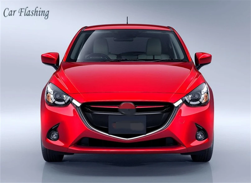 Автомобильный мигающий 2 шт. для Mazda 2 Demio- DRL дневные ходовые огни Светодиодный желтый сигнал поворота противотуманная фара автомобильный Стайлинг