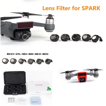 

Drone Filter Camera Lens Filter MCUV CPL ND4 ND8 ND16 ND32 Filter Set COMBO for DJI SPARK NOT Affect Gimbal Self-inspection