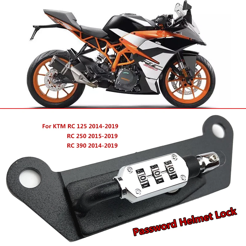 Motorcycle Anti-Theft Helmet Lock with Keys for KTM Duke 125 2012-2016 Duke 200 2013-2016 Duke 390 2014-2016 Duke 250 2015-2016-Yellow