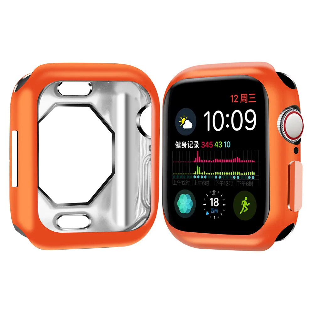 Новый Дизайн Мягкий ТПУ защитный чехол для Apple Watch SE Series 6 5 4 крышка 40 мм 44 Покрытие