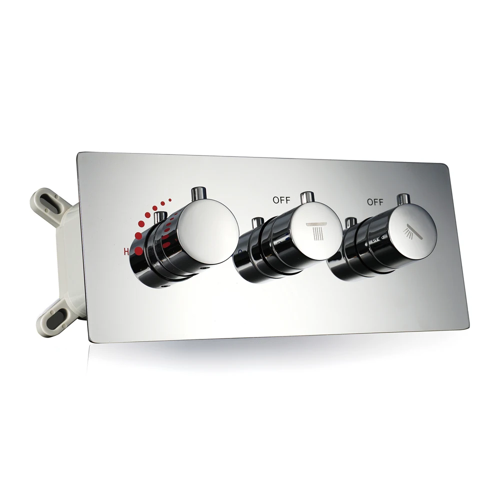 Shower Valve Mixer With Embedded box In Wall Concealed Brass Shower Control Switch Thermostatic Controller Water Flow Valves Shower Valve Mixer With Embedded box In Wall Concealed Brass Shower Control Switch Thermostatic Controller Water Flow Valves