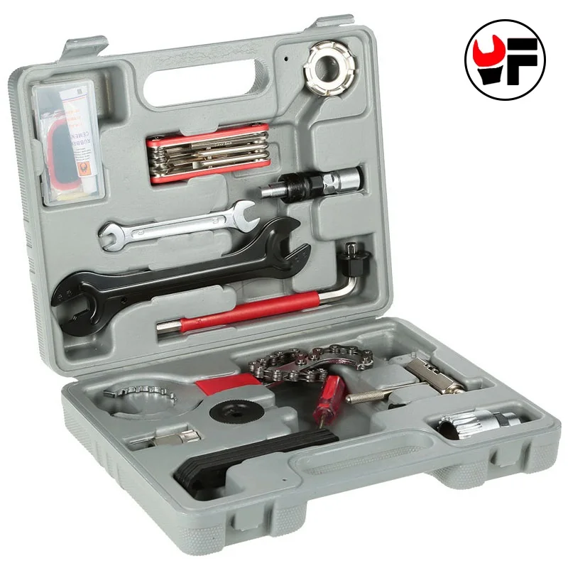 YOFE 17Pcs Tool Kit For Bicycle Repairing Tool Set Universal Keys For
