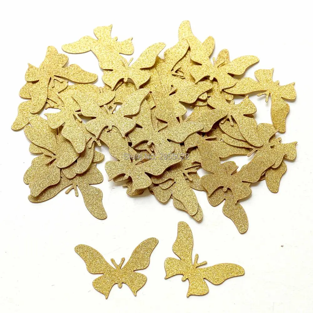 

Glitter gold butterfly Confetti, wedding table scatter, party confetti,bridal shower supplies, scrapbooking die cut