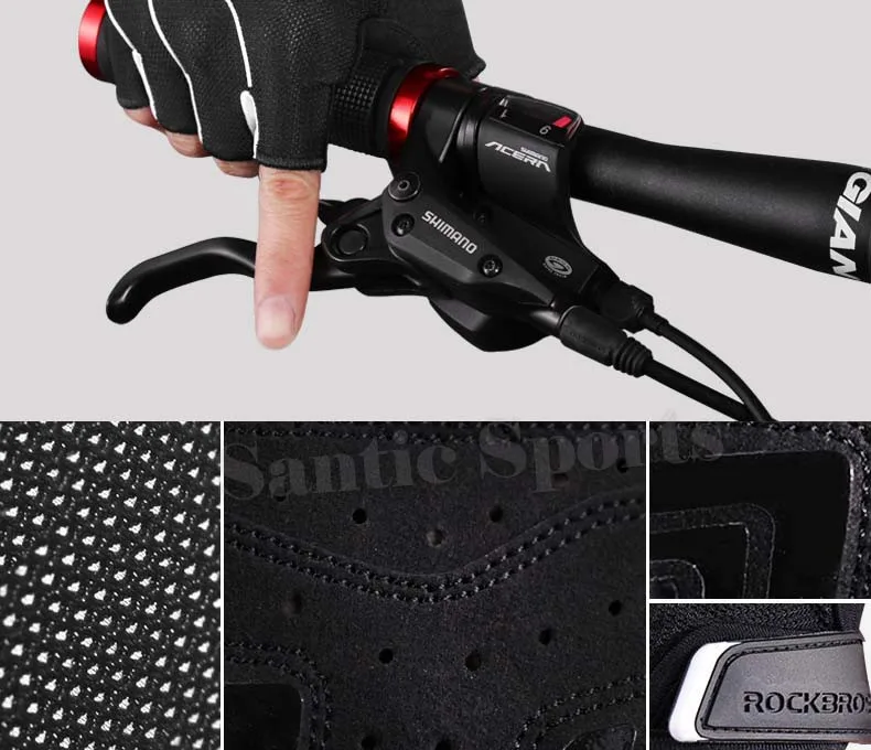 Резиновые перчатки ROCKBROS мужские Гелевые перчатки гоночные противоударные дышащие велосипедные перчатки мотоциклетные спортивные