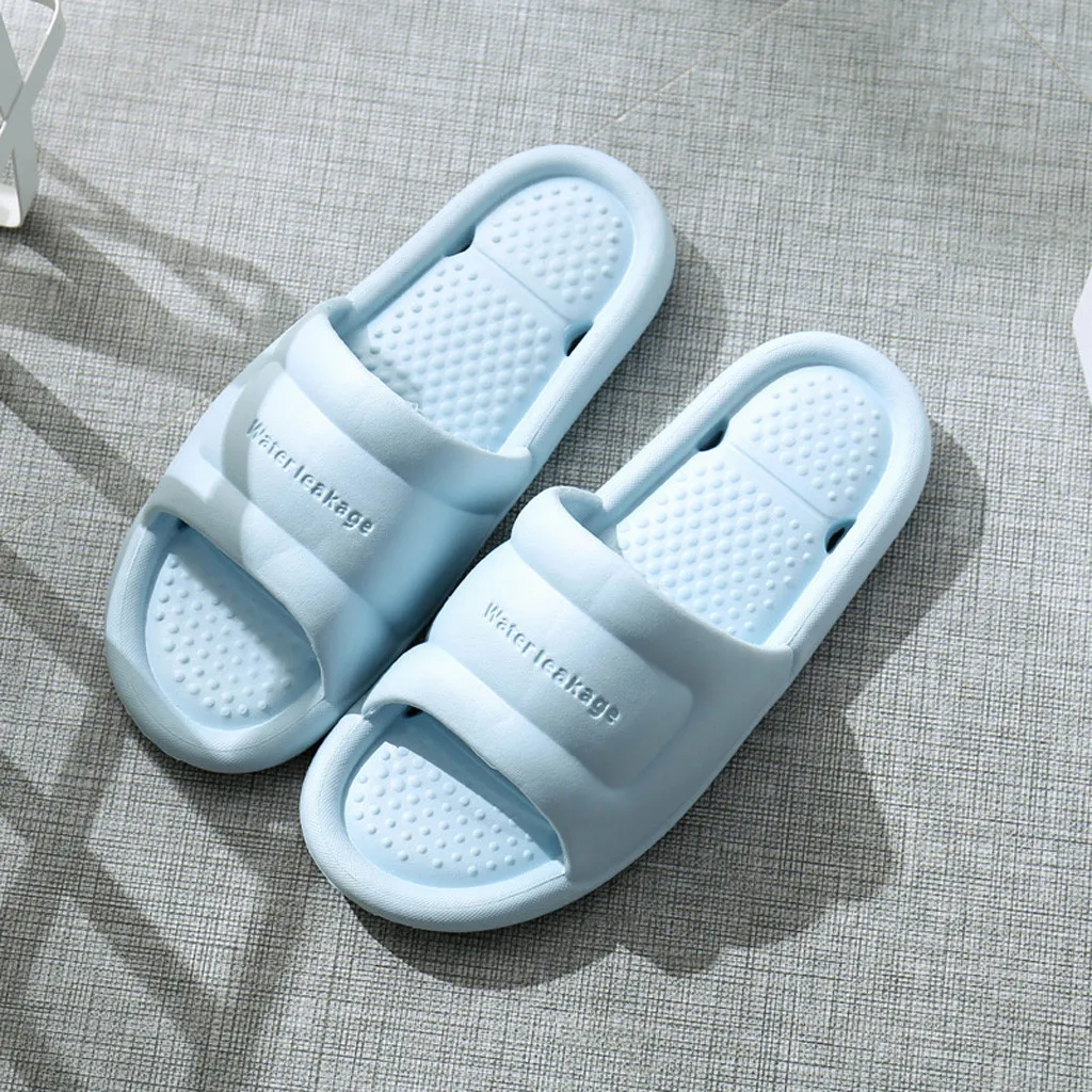 

Concise Men Casual Wear Bathroom Home Indoors Floor Family Shoes Shower Skidproof Wear Bathroom Bath Thick Slippers May30