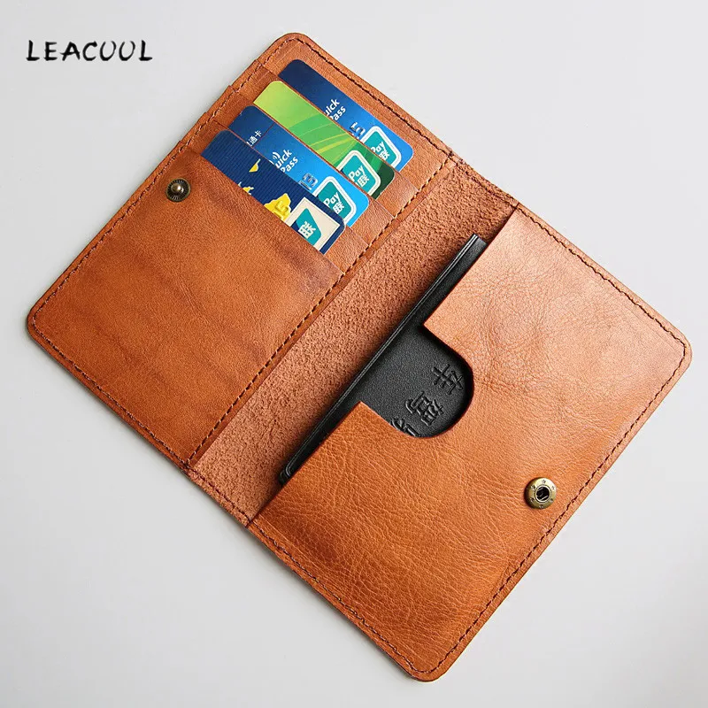Многофункциональный чехол LEACOOL из натуральной кожи для путешествий Обложка
