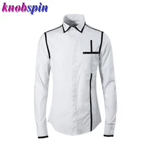 Простая брендовая дизайнерская мужская рубашка с отложным воротником и длинными рукавами, тонкая Повседневная Женская сорочка homme 80% хлопок, деловые мужские рубашки