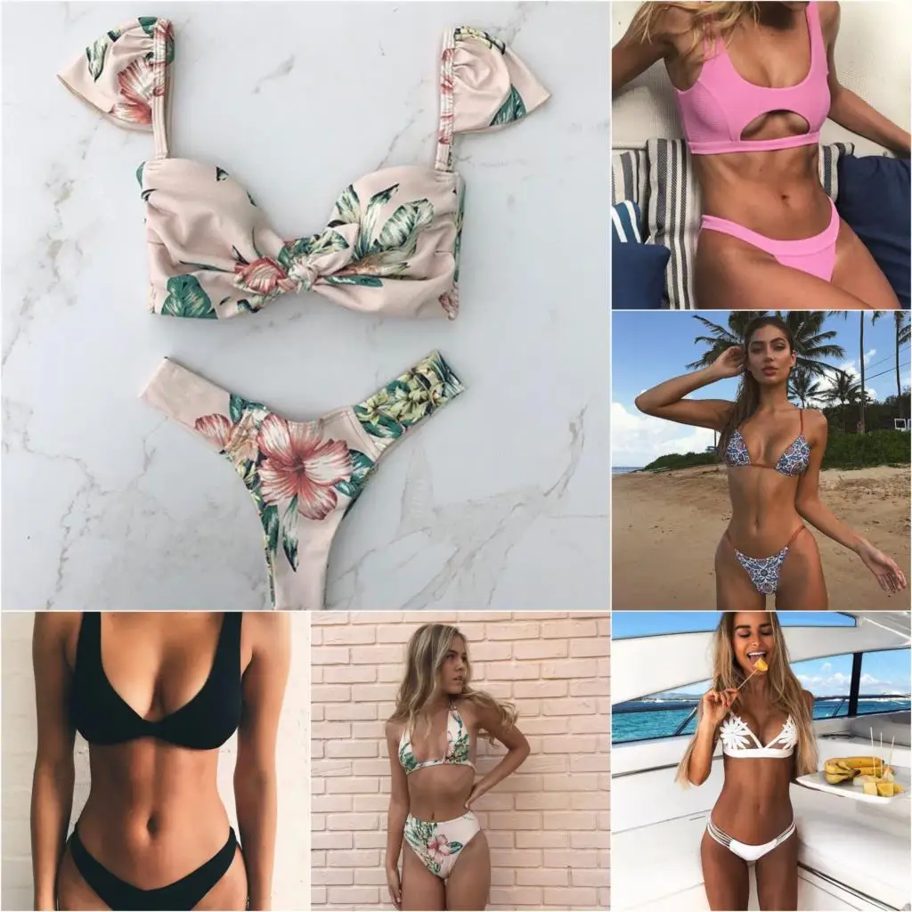 Женский раздельный купальник бикини с рукавами крылышками милый Maillot De Bain 2019| |