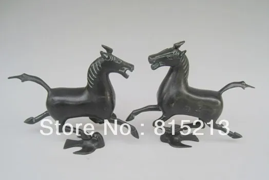 

wang 000104 One pair of antique bronzes LOVELY HORSE Beautifully / Unusual Famous bronze