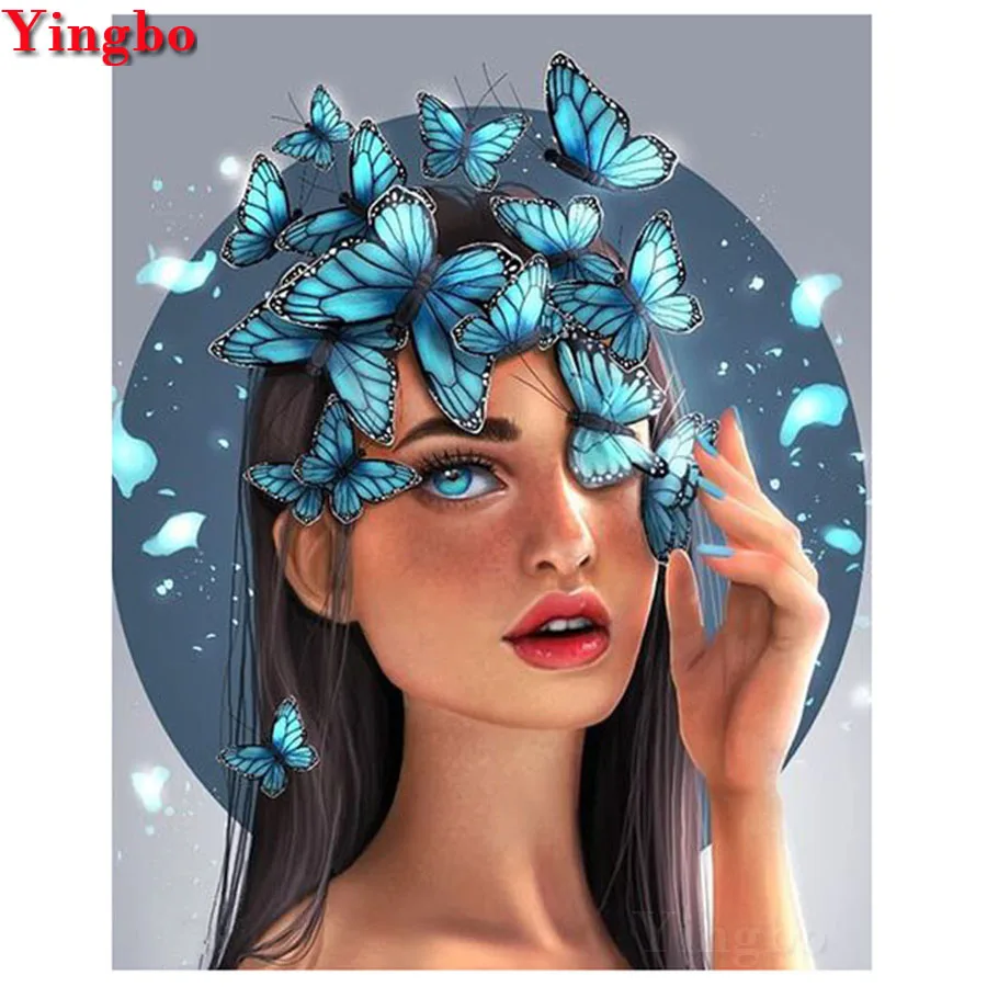 Новый продукт 3d diy алмазная живопись мозаика Красота Бабочка полная