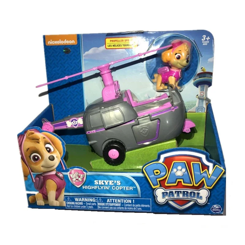 Щенячий патруль собака Райдер спасательная ATV машина и фигурка игрушка Щенячий патруль автомобиль patrulla Patrulla детские игрушки собака настоящая - Цвет: Skey Box