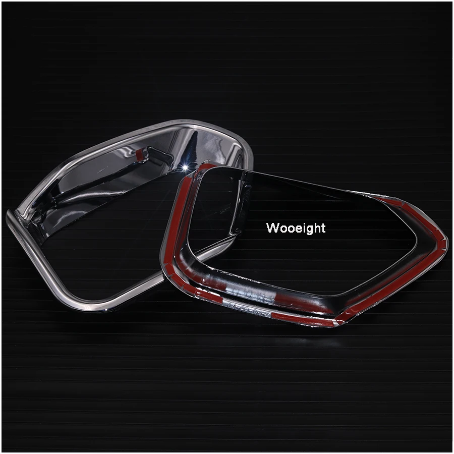 Wooeight 2Pcs ABS Chrome Car Rear Fog Light Lamp Foglight Bumper Cover Trim Bezel Frame Molding For Subaru XV Crosstrek 2018 (3)