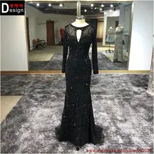 2016 New Embroidery Mermaid Evening Dress See Through Top Evening Gowns Sexy Party Dress Formal Dresses Plus Size Summer Style