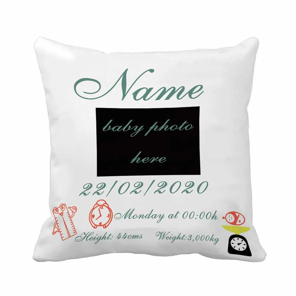 Personalised Photo Pillowcase Cushion Pillow Case Cover Custom Gift up to 3 pics 