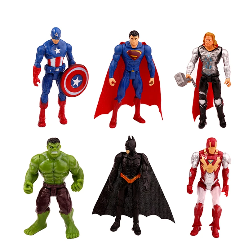 

6Pcs/set Disney Marvel Avengers Infinity War Spiderman Iron Man Superhero American Captain Thor Action Figure Toy Boy Kid Gifts